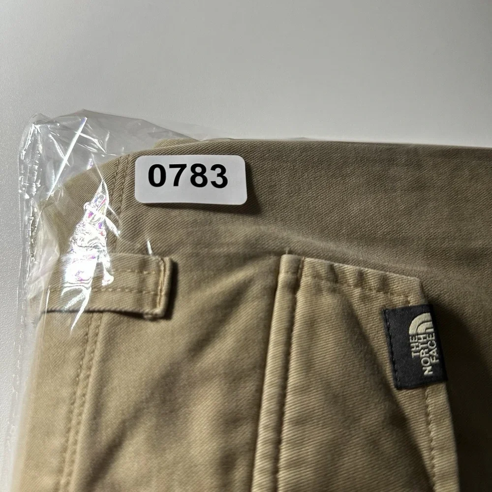 The North‎ Face Mens 34 Cargo Khaki Pants Cotton Twill Straight Leg RN61661